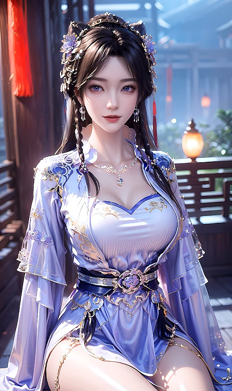 国漫女神｜姬紫月遮天高清AI二次元动漫壁纸