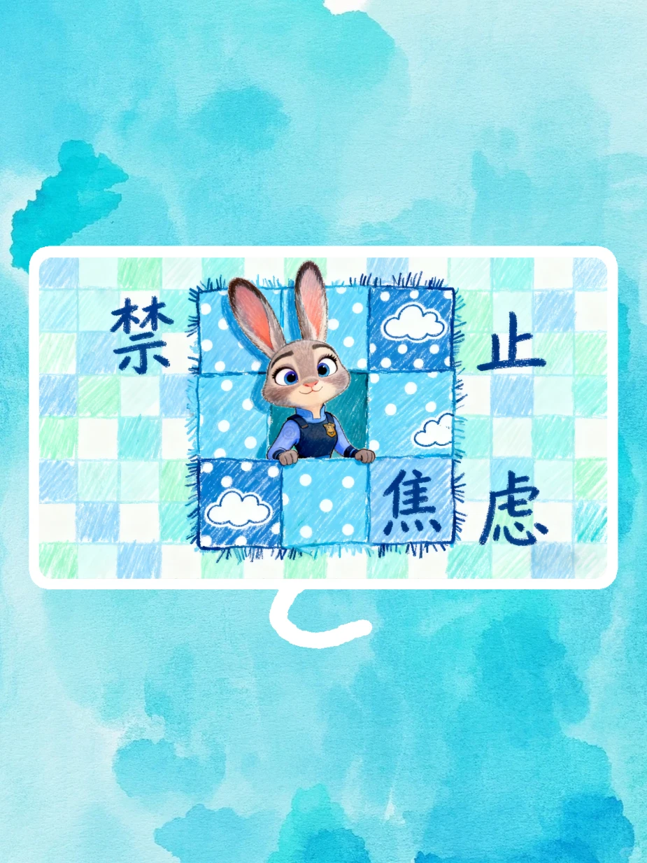 疯狂动物城·朱迪｜禁止焦虑｜电脑壁纸