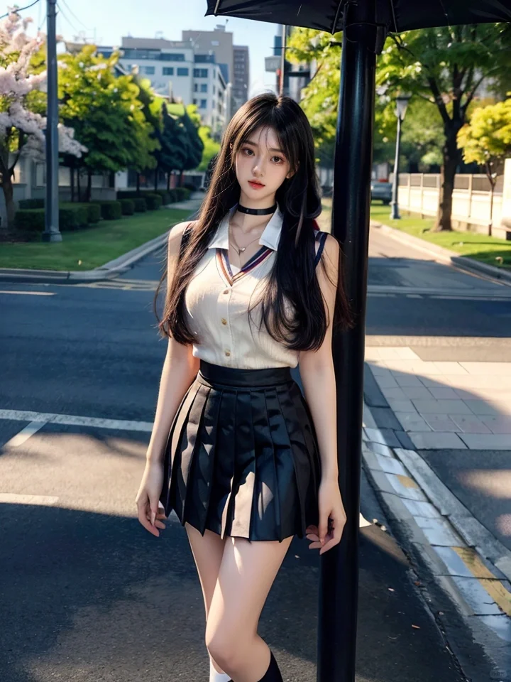 AI绘画 S191｜惹眼身材搭配JK裙，靓丽气质