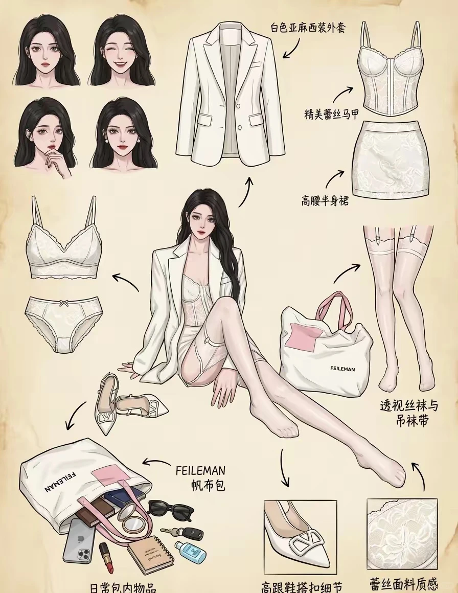 拆解美女穿搭