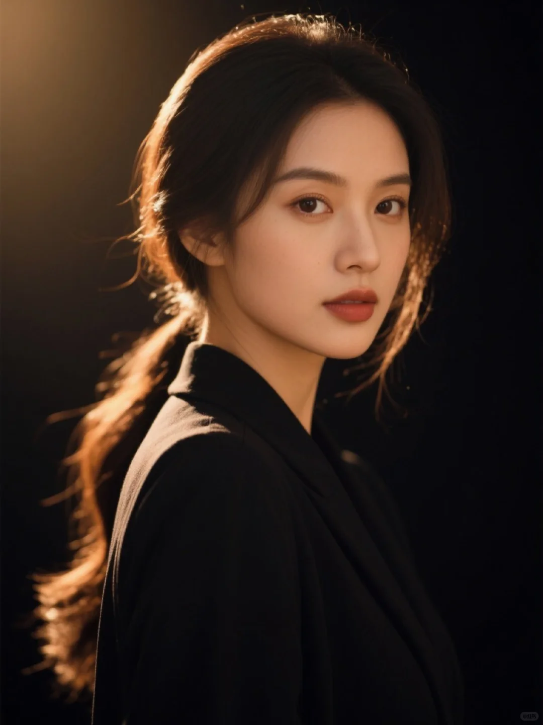 黑色光影肖像，这质感，这氛围，绝了！