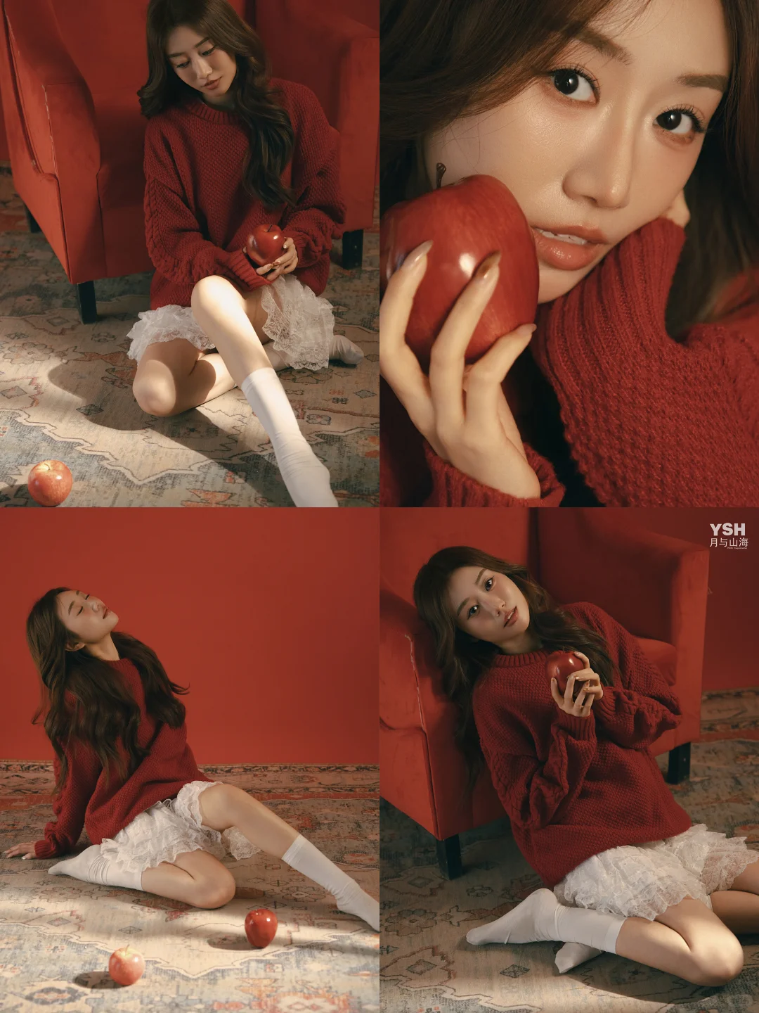 圣诞写真🎄今年圣诞一定要拍套的红色毛衣