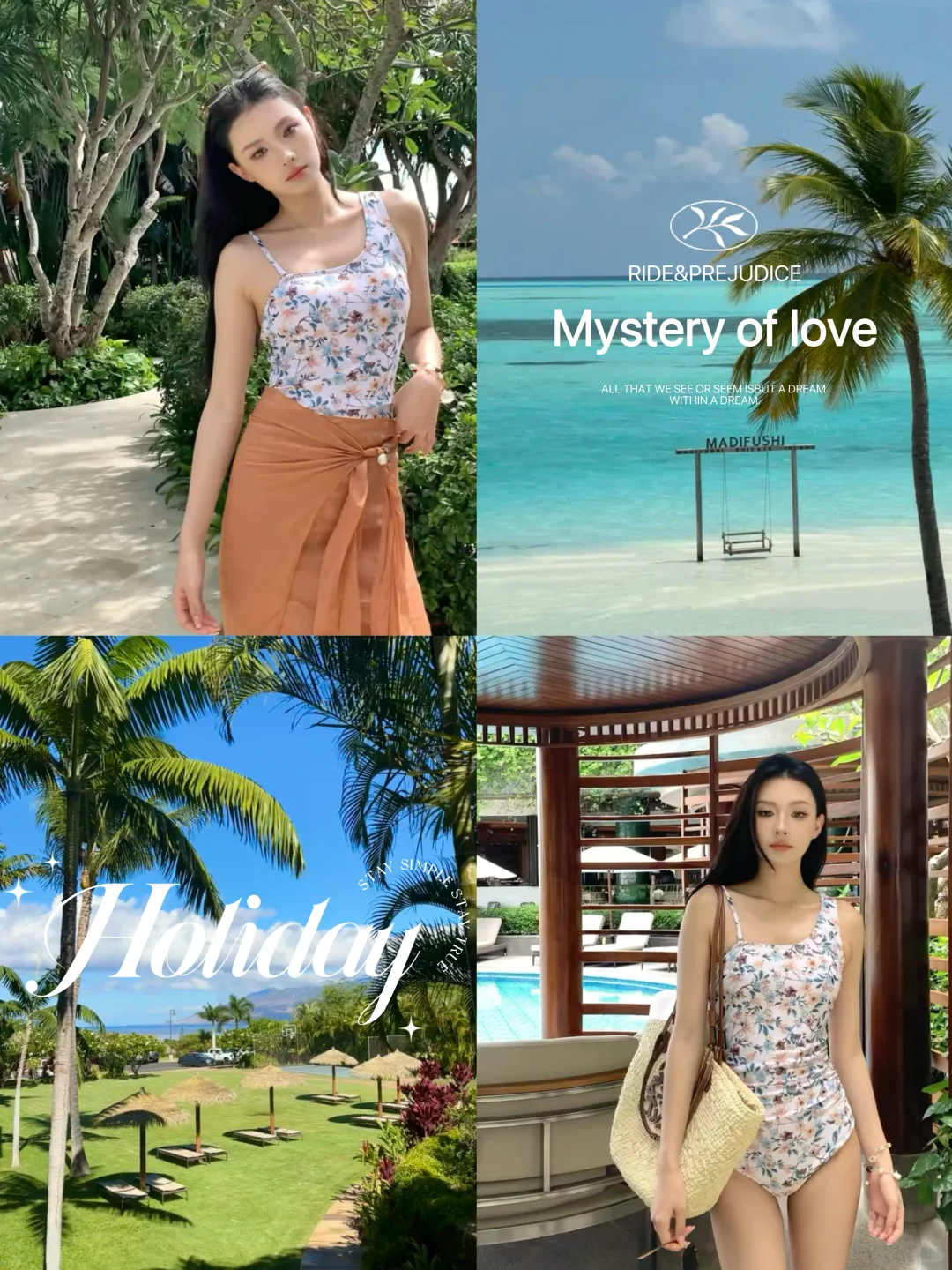 🌺海岛度假的碎花浪漫｜繁花穿进泳衣的浪漫