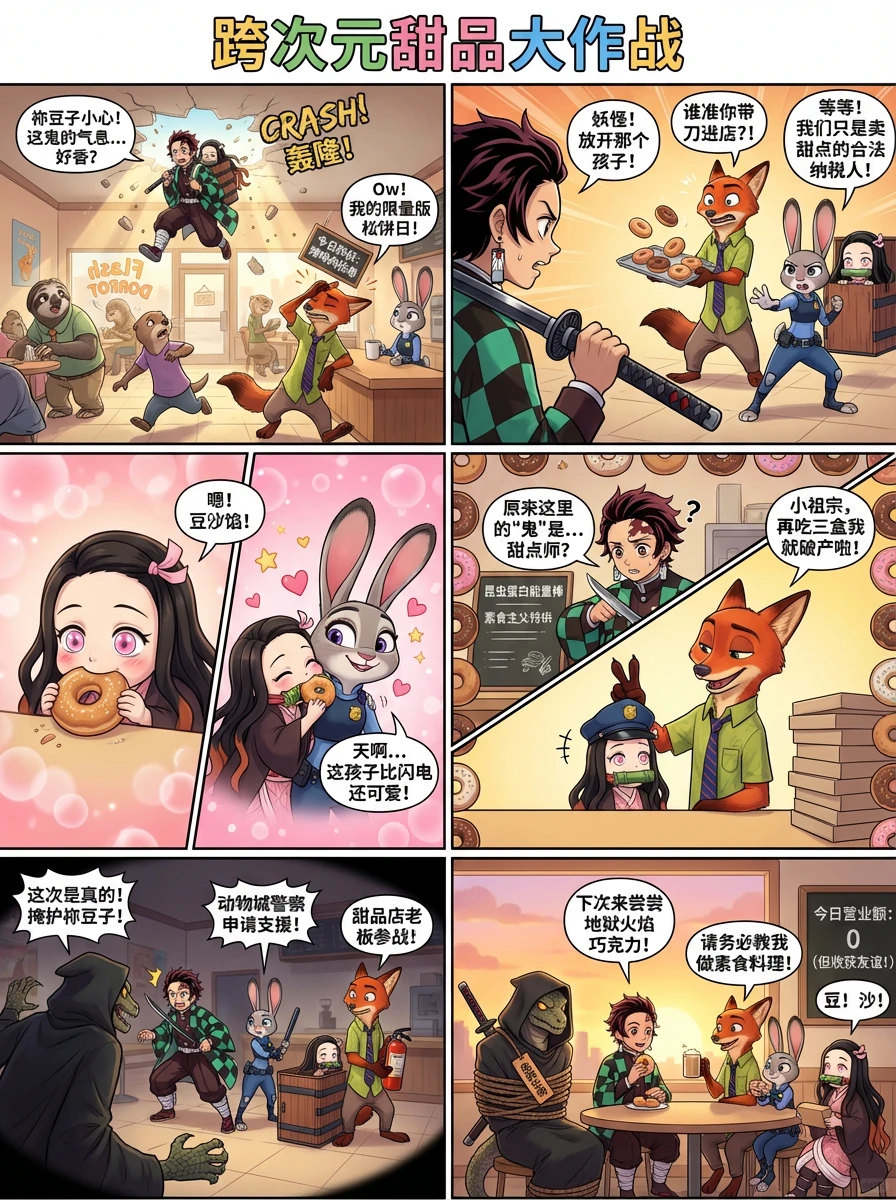 AI画漫画？nano banana 2 跨次元大乱斗！