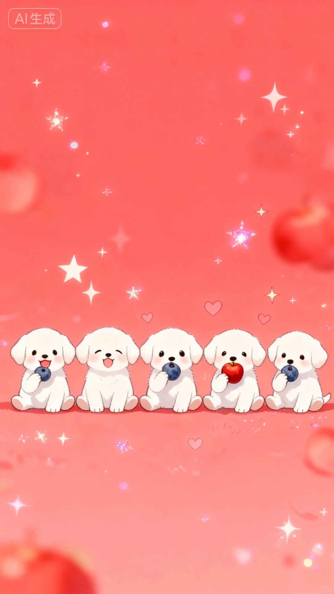 今天是苹果味的熊熊壁纸🍎