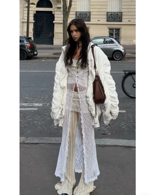 蕾丝单品叠穿-穿搭