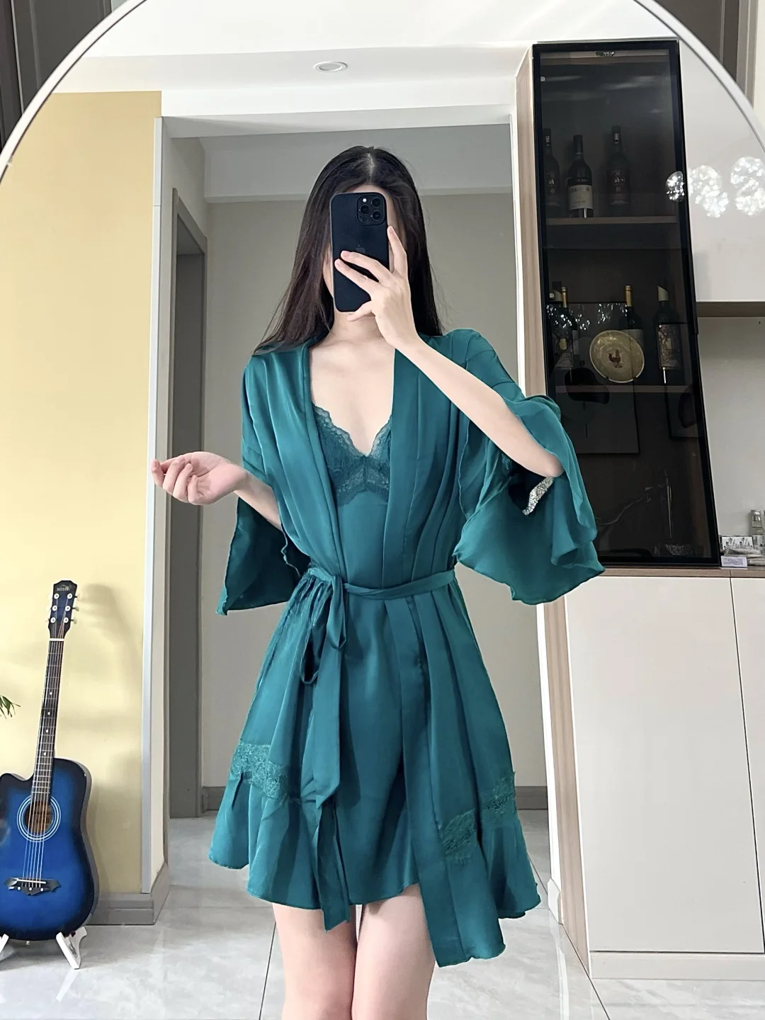 绝美宝石祖母绿睡裙