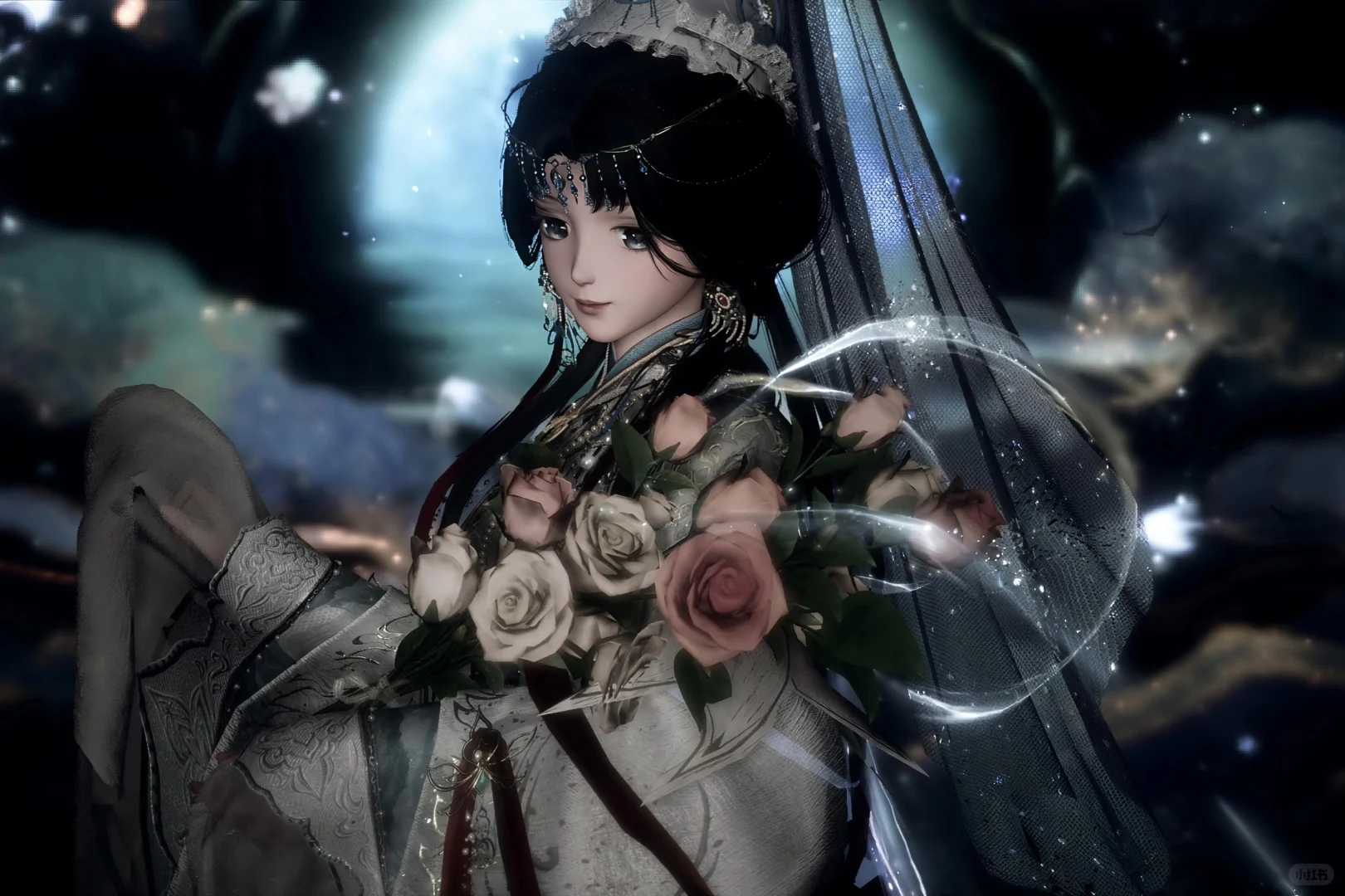 “美淑人之妖艳，因盼睐而倾城”