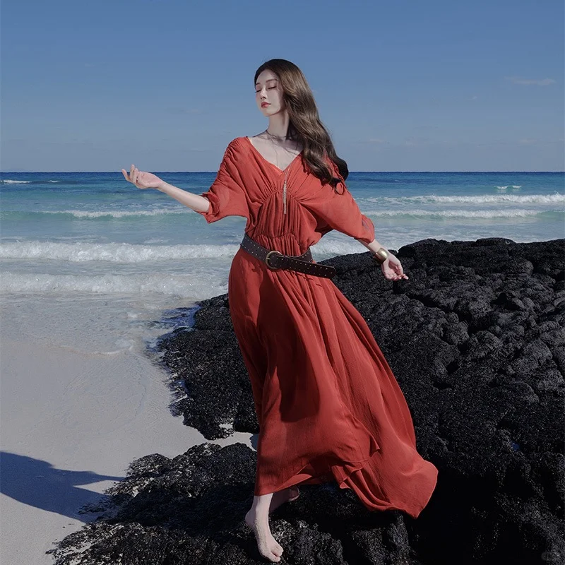 一眼就沦陷的浪漫红裙子！