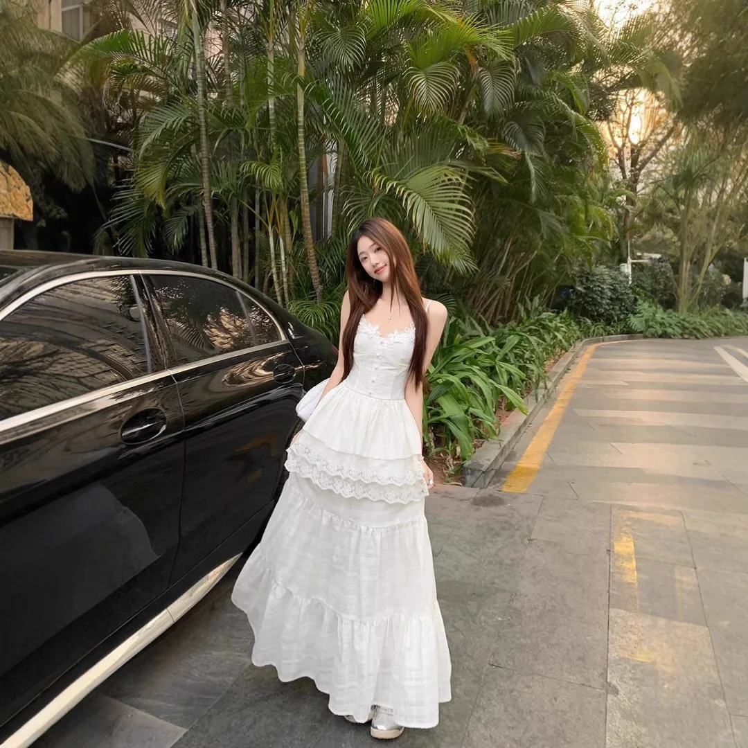 蕾丝吊带两件套