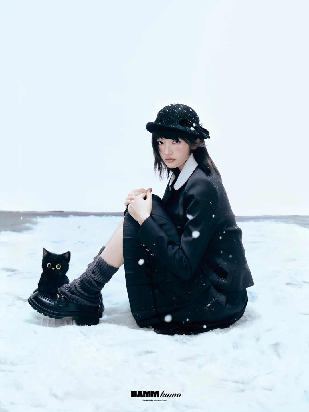 “雪地里的黑猫❄️🐈‍⬛”｜冬日写真