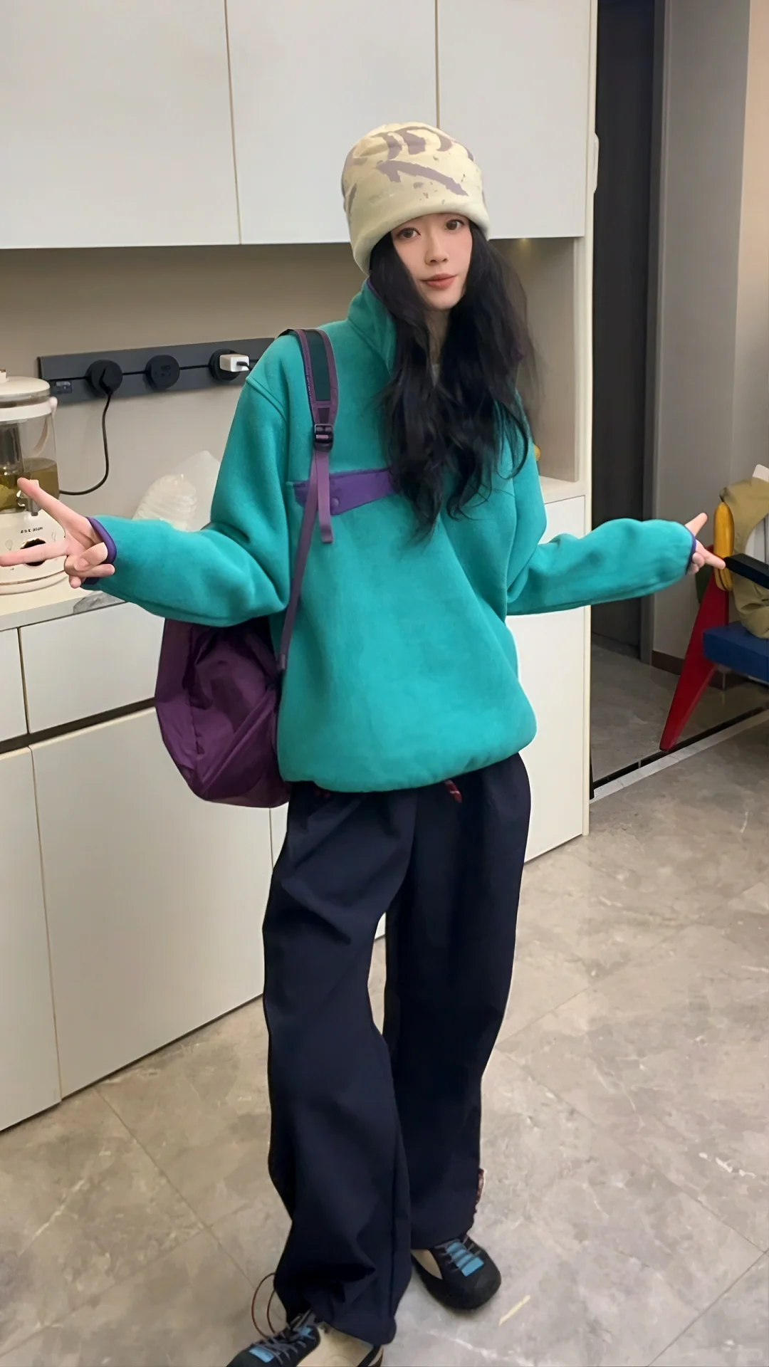 蓝紫配色的秋天真的好舒服🍂