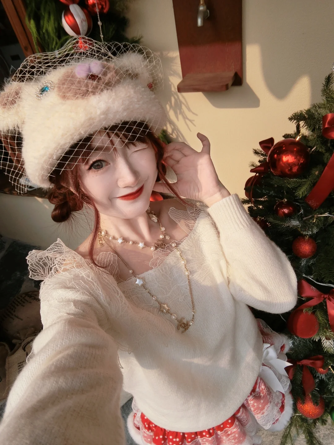 Snidel 秋冬精致蕾丝毛衣|Ootd