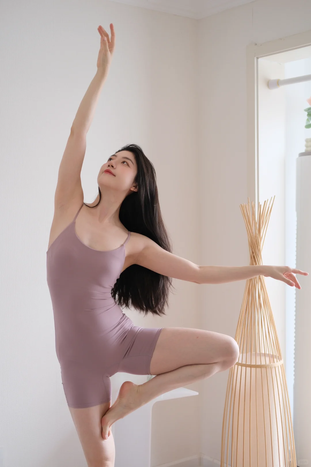 绝美风信紫连体瑜伽服