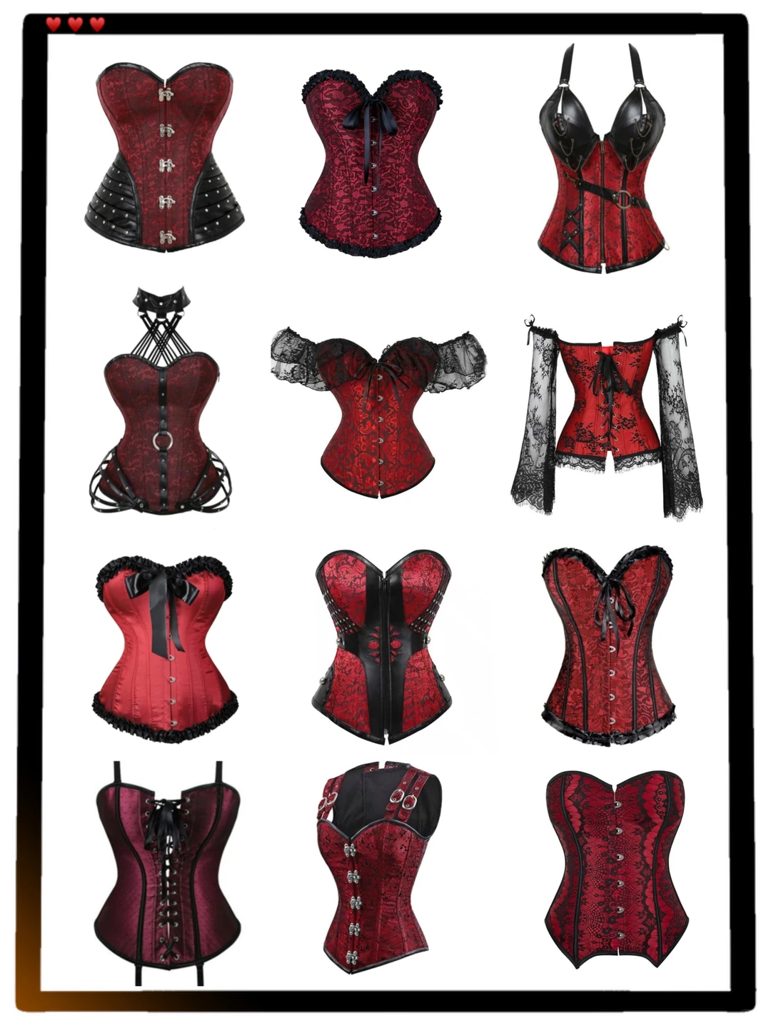 ❤//🖤 哥特式宫廷塑身鱼骨胸衣