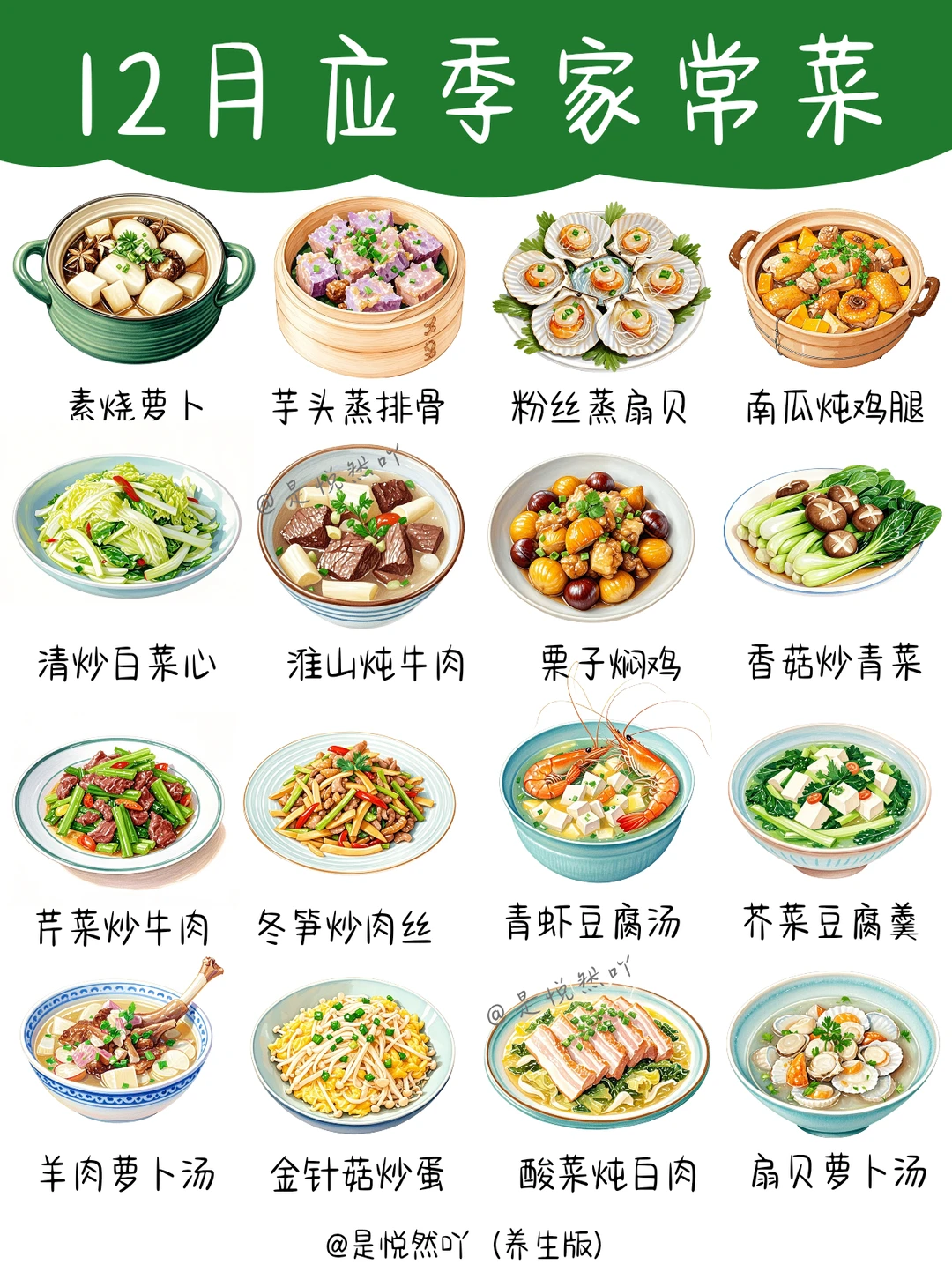 12月应季家常菜｜每口都是时令鲜味儿～