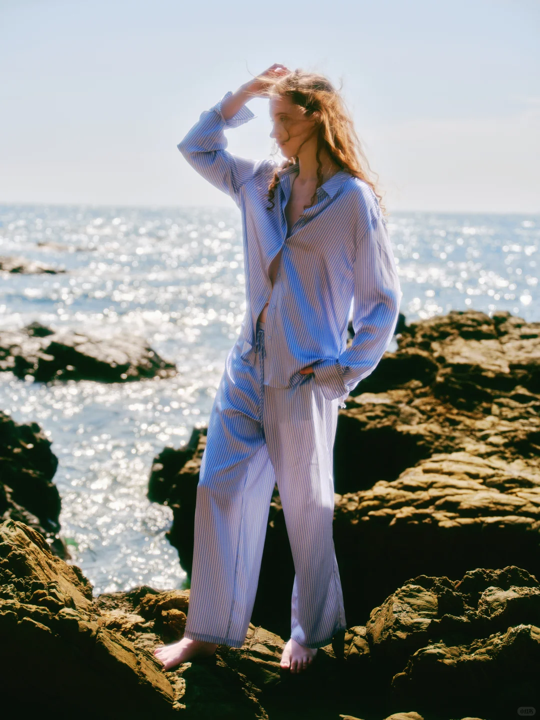 海边油画感内衣家居服拍摄 有趣🈶颜摄影