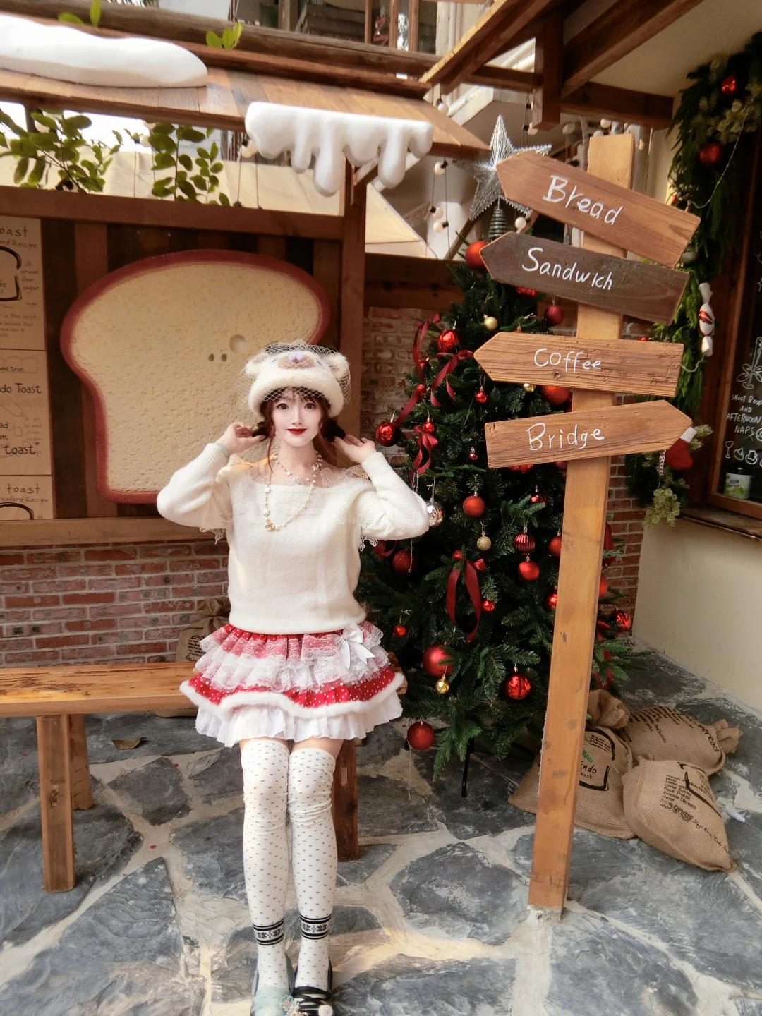 Snidel 秋冬精致蕾丝毛衣|Ootd