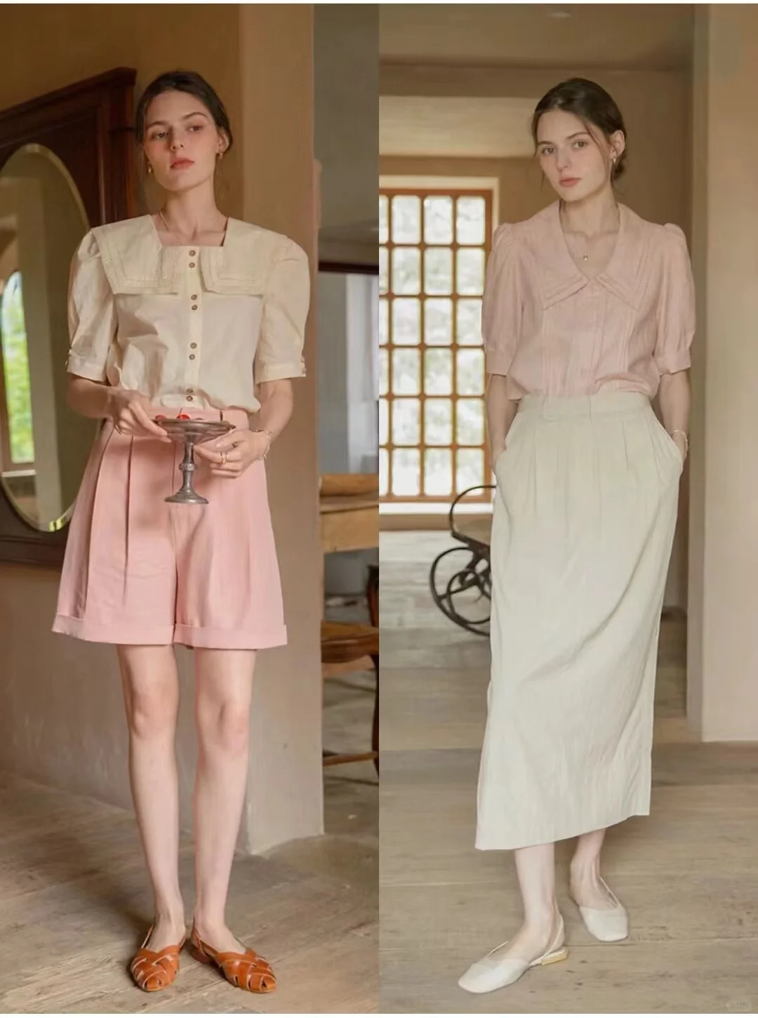 法式复古文艺艺术系女生日常穿搭灵感