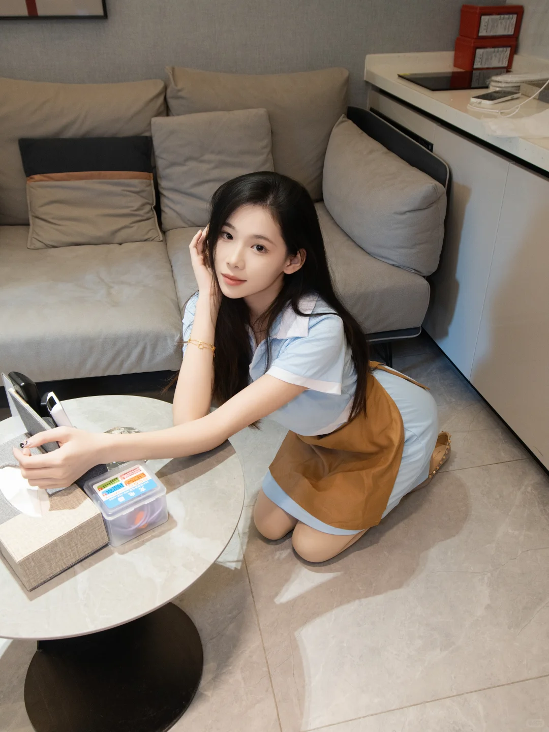 复刻好利来小蓝裙🍰今天是甜度超标的店员