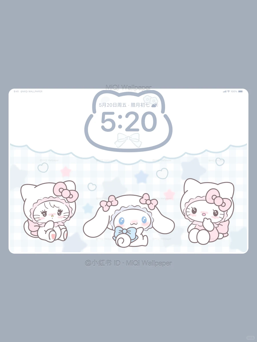 246｜Kitty与可爱玉桂狗｜平板壁纸