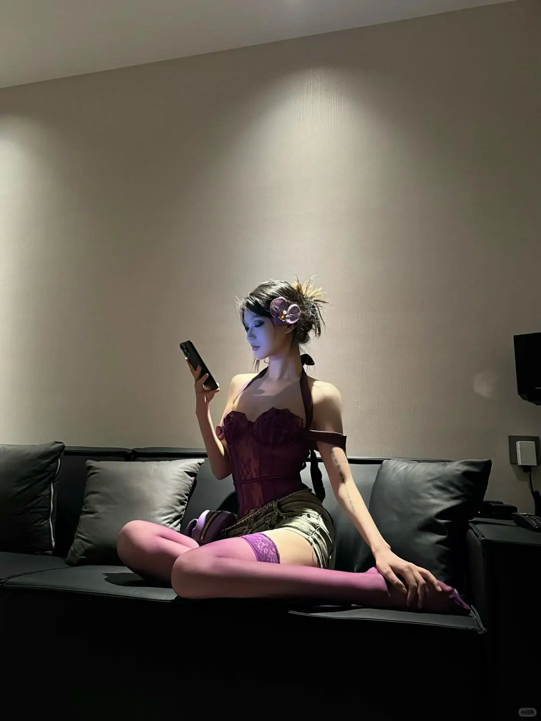 微醺葡萄紫🍇，鱼骨胸衣打造微醺氛围感！