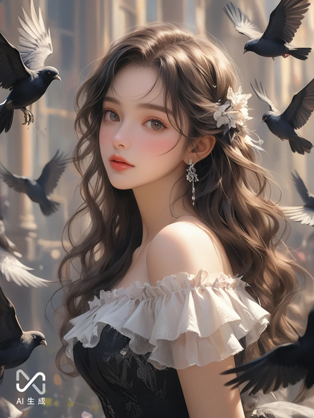 美丽优雅的天使公主女孩主角明星时尚大片