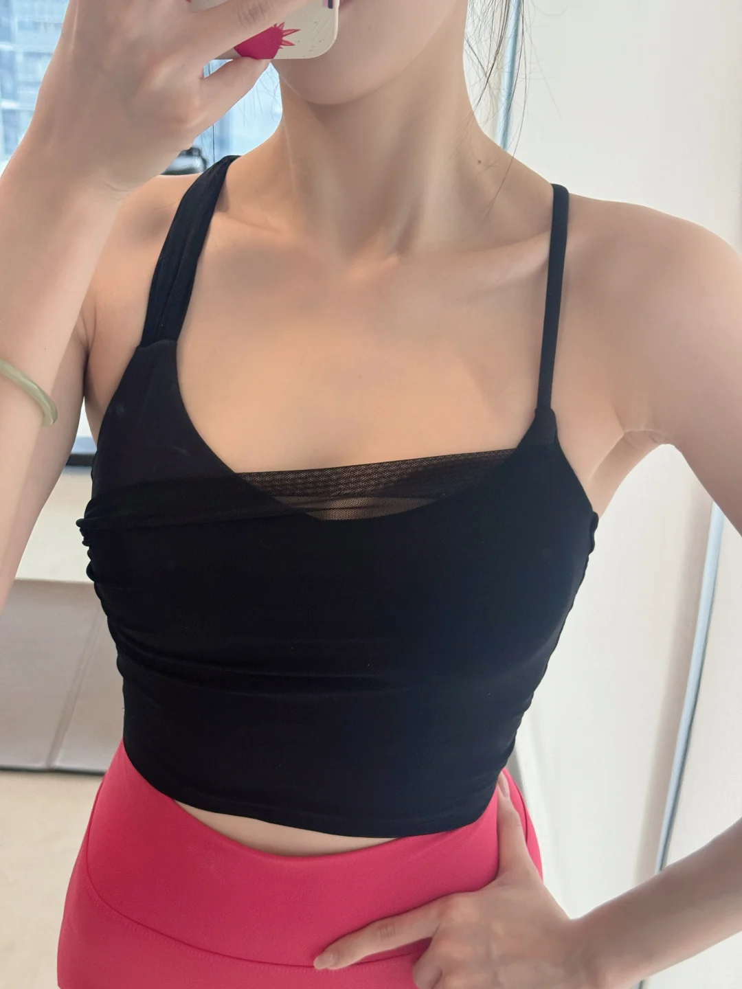 健身OOTD｜🖤black&pink💖