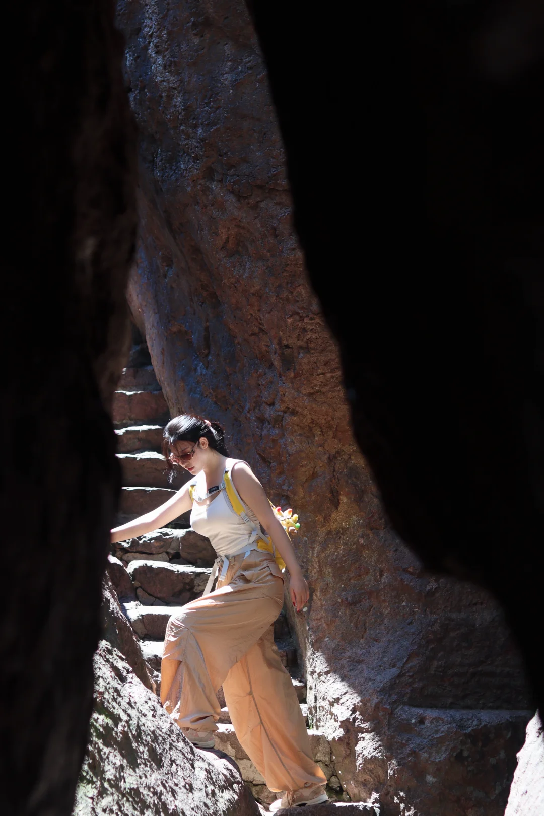 素颜自由，爽爽的登山爽！素颜就是最性感的