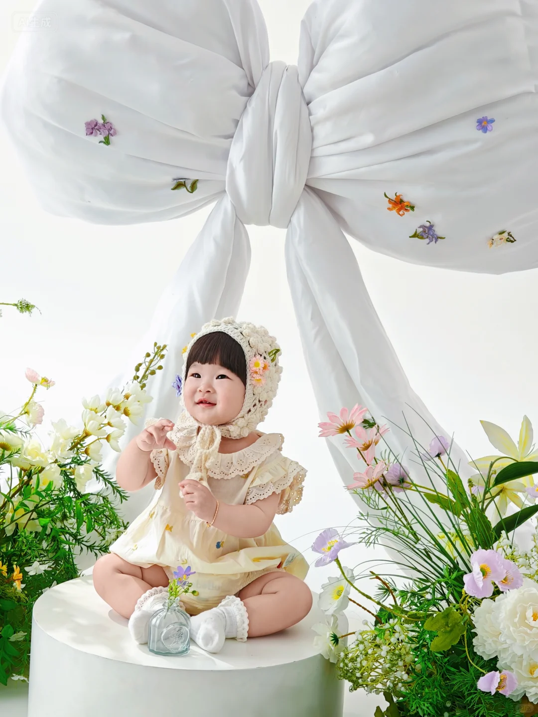 谁说头发少的女宝不适合穿裙子