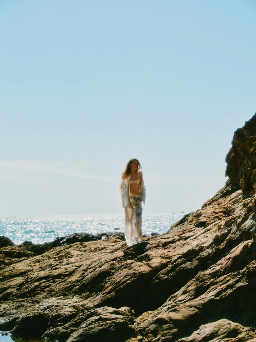 海边油画感内衣家居服拍摄 有趣🈶颜摄影