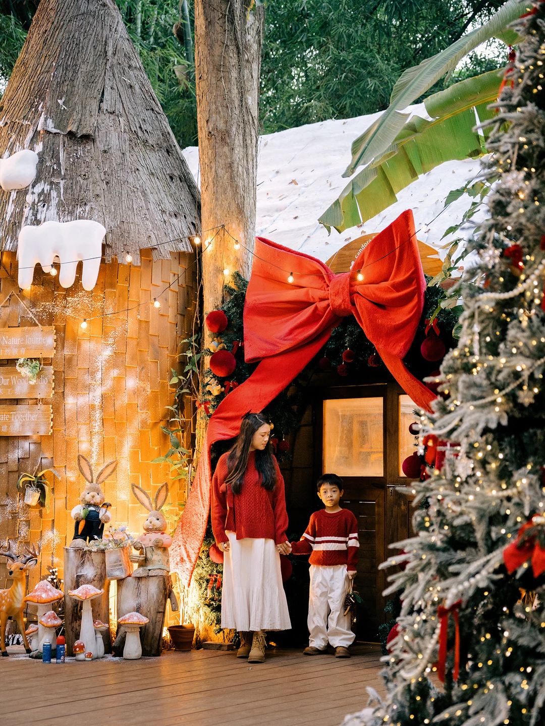 在东莞！这个森林营地氛围感拉满🎄