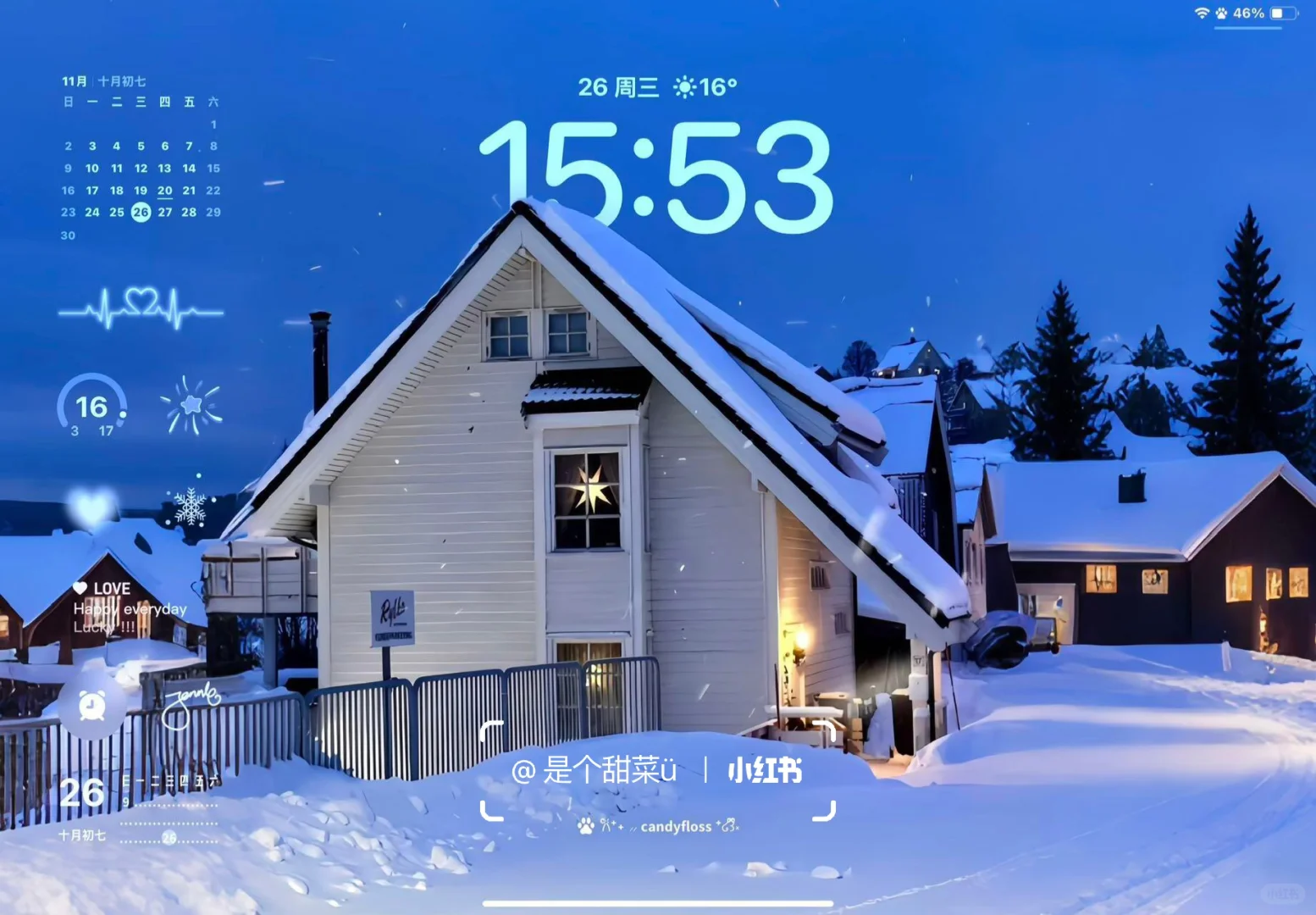 ipad 3D冬日高清壁纸 氛围感十足.！！