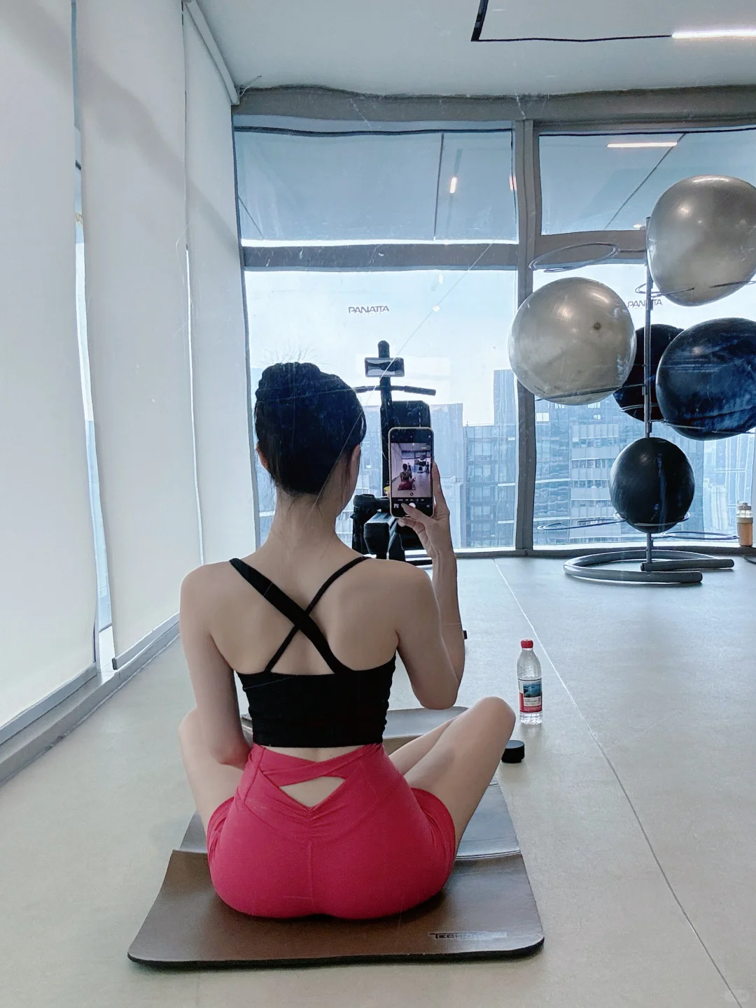 健身OOTD｜🖤black&pink💖