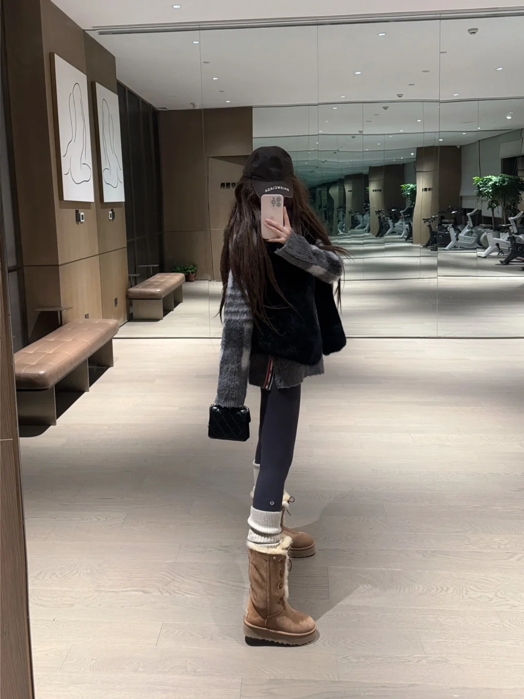 毛衣➕瑜伽裤➕马甲叠穿一套简简单单就好看！