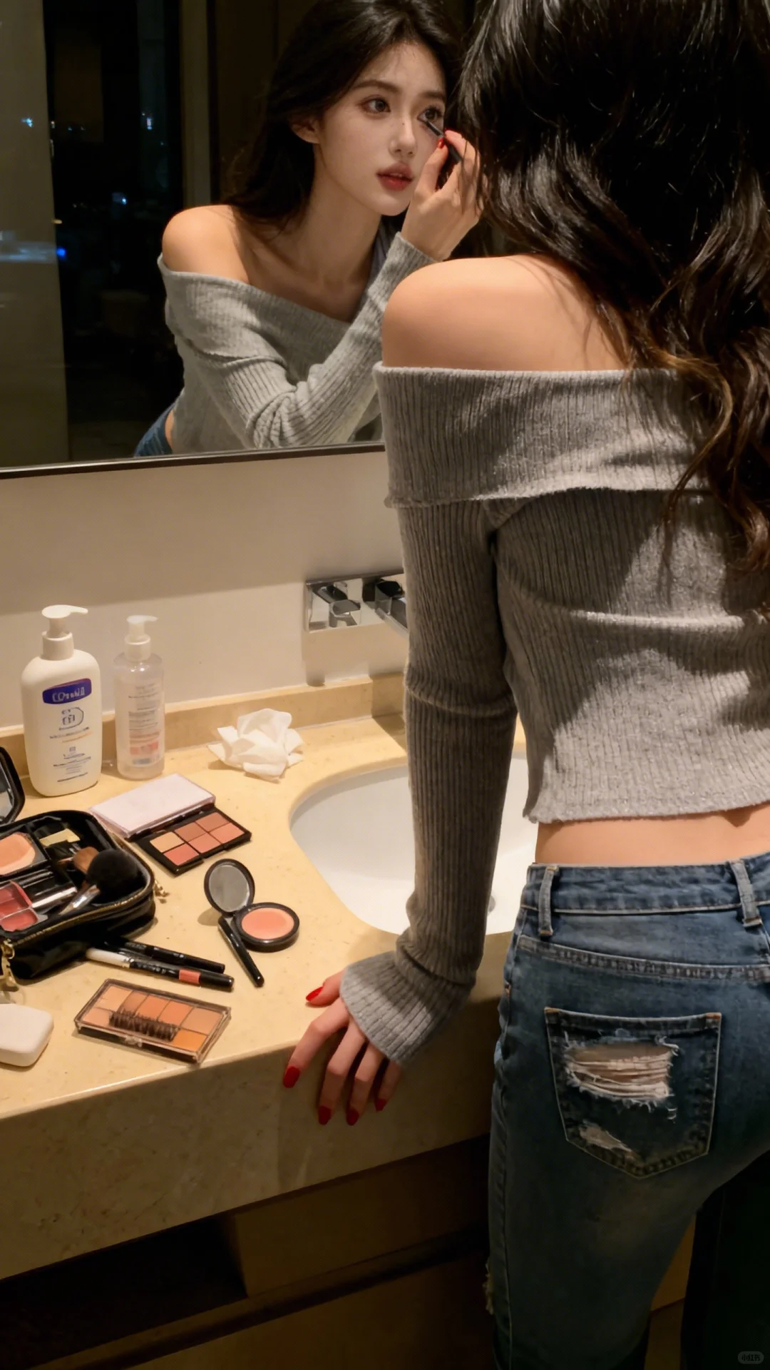 🪞化妆台随手拍｜灰调纯欲感是今晚的氛围