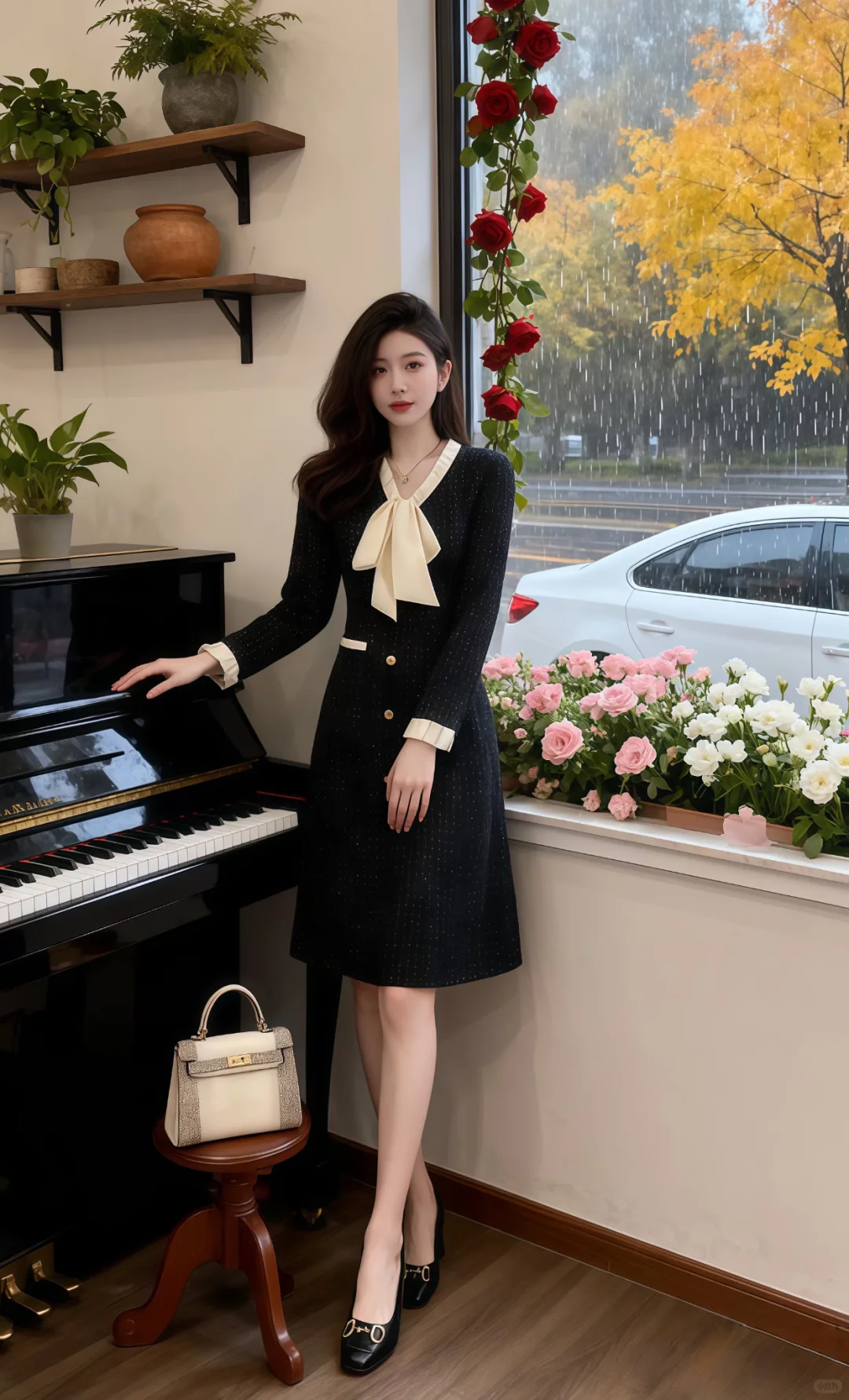 今天穿得正正经经的去上班啦！