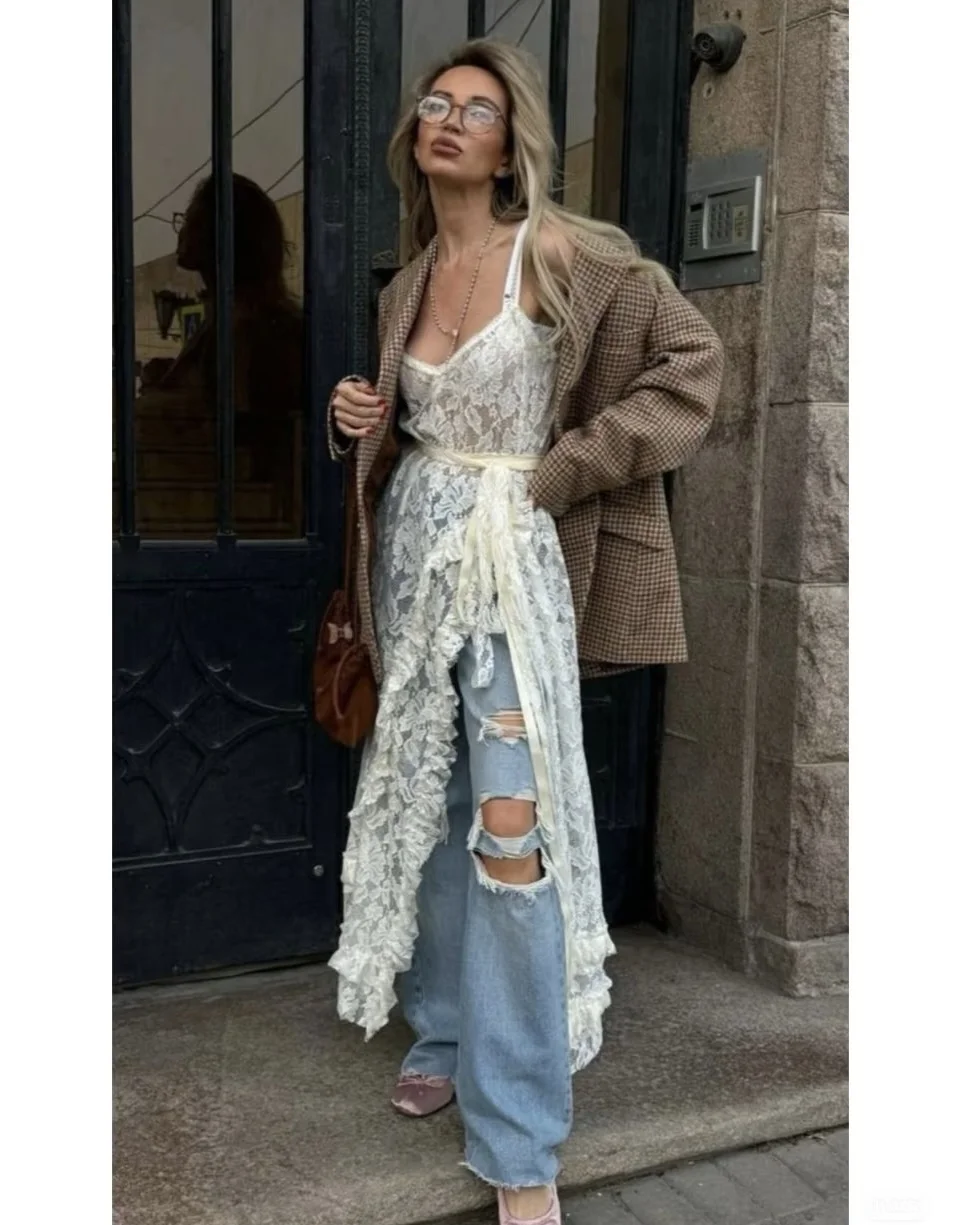 蕾丝单品叠穿-穿搭