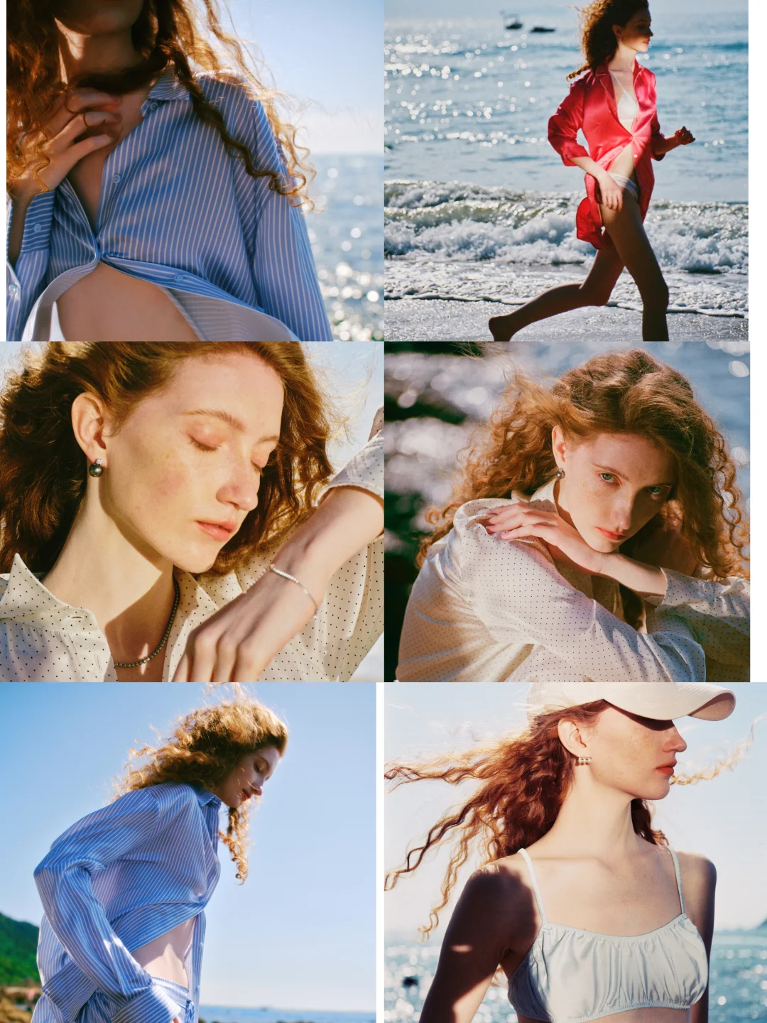 海边油画感内衣家居服拍摄 有趣🈶颜摄影