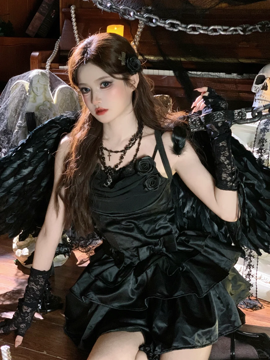 万圣节这样拍！！🕯️暗黑天使降临🖤成都写真