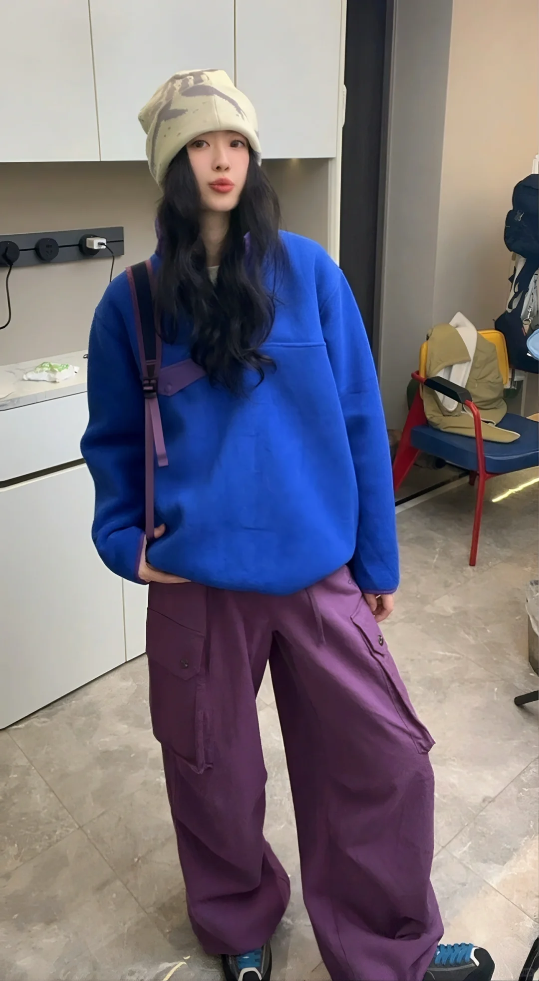 蓝紫配色的秋天真的好舒服🍂