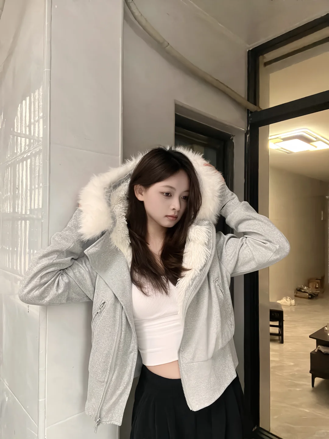 时髦的氛围感穿搭～～～