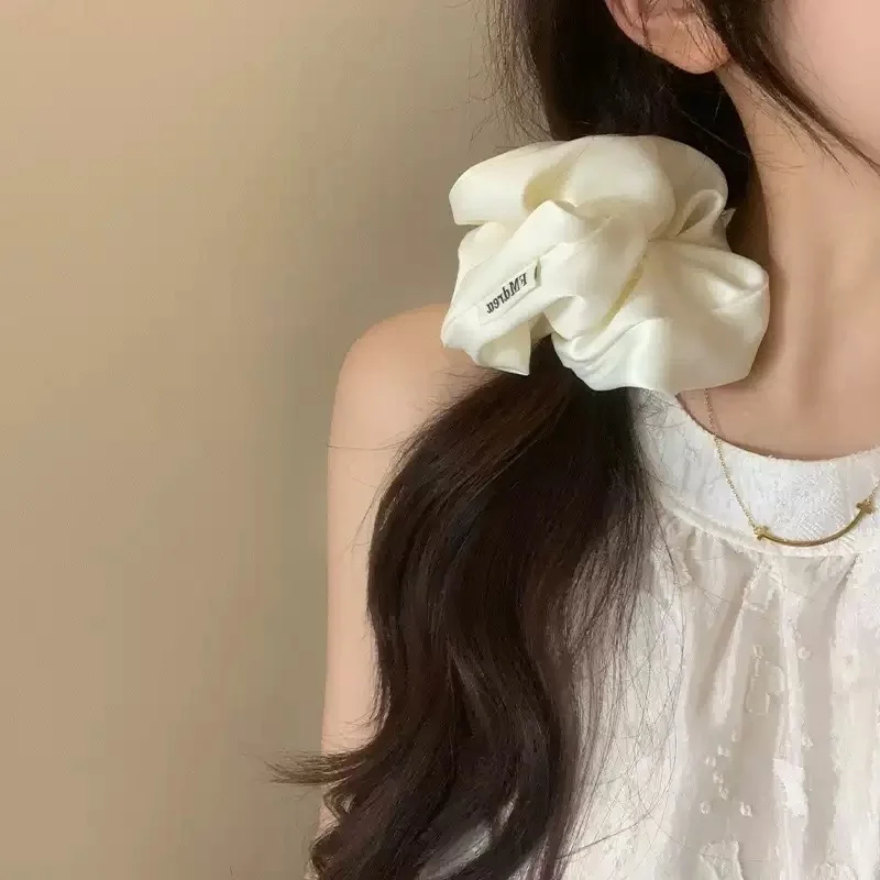 法式蕾丝花边大肠发圈女高级感韩系头饰百搭