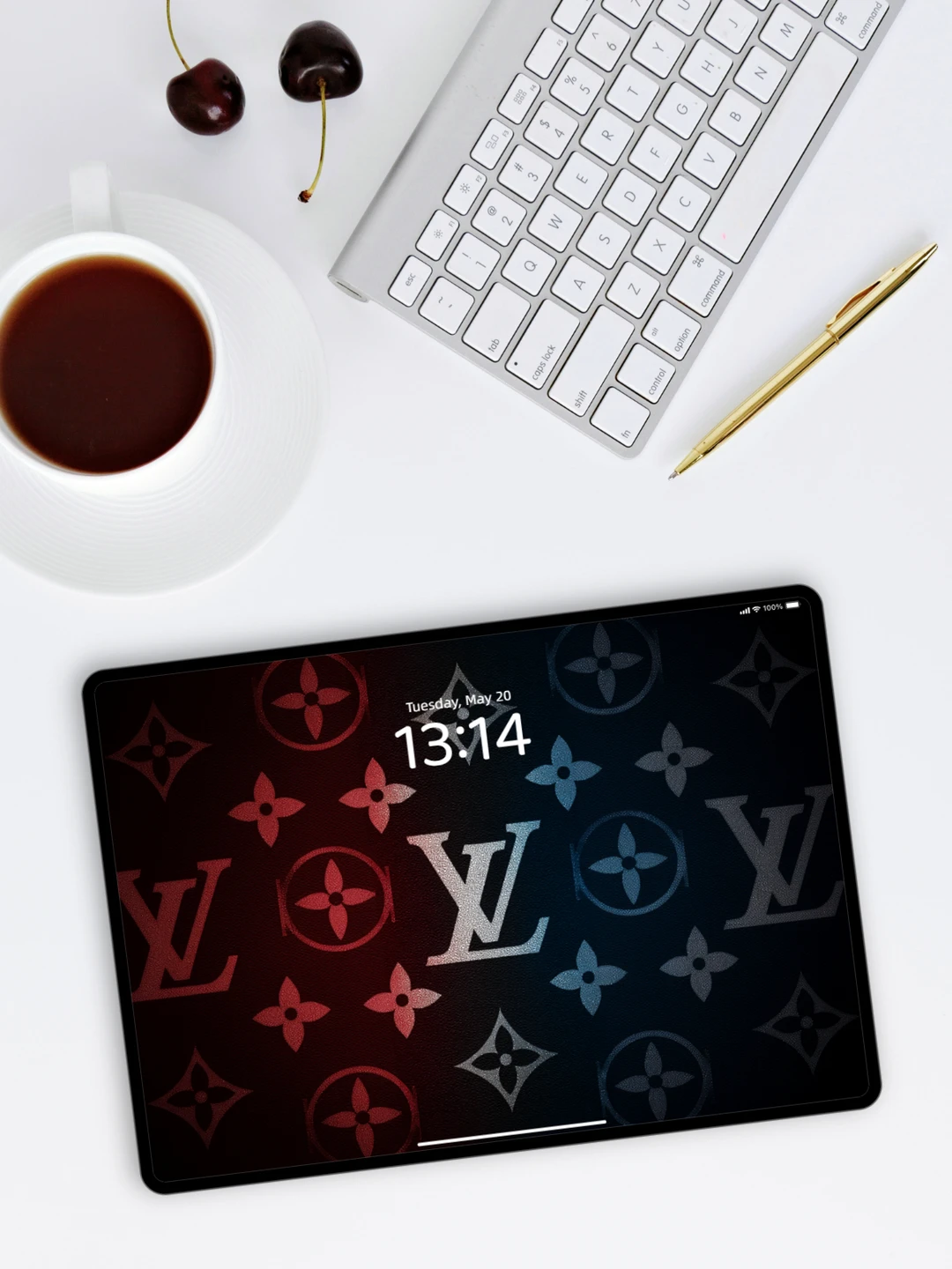 LV壁纸 l 红蓝配色