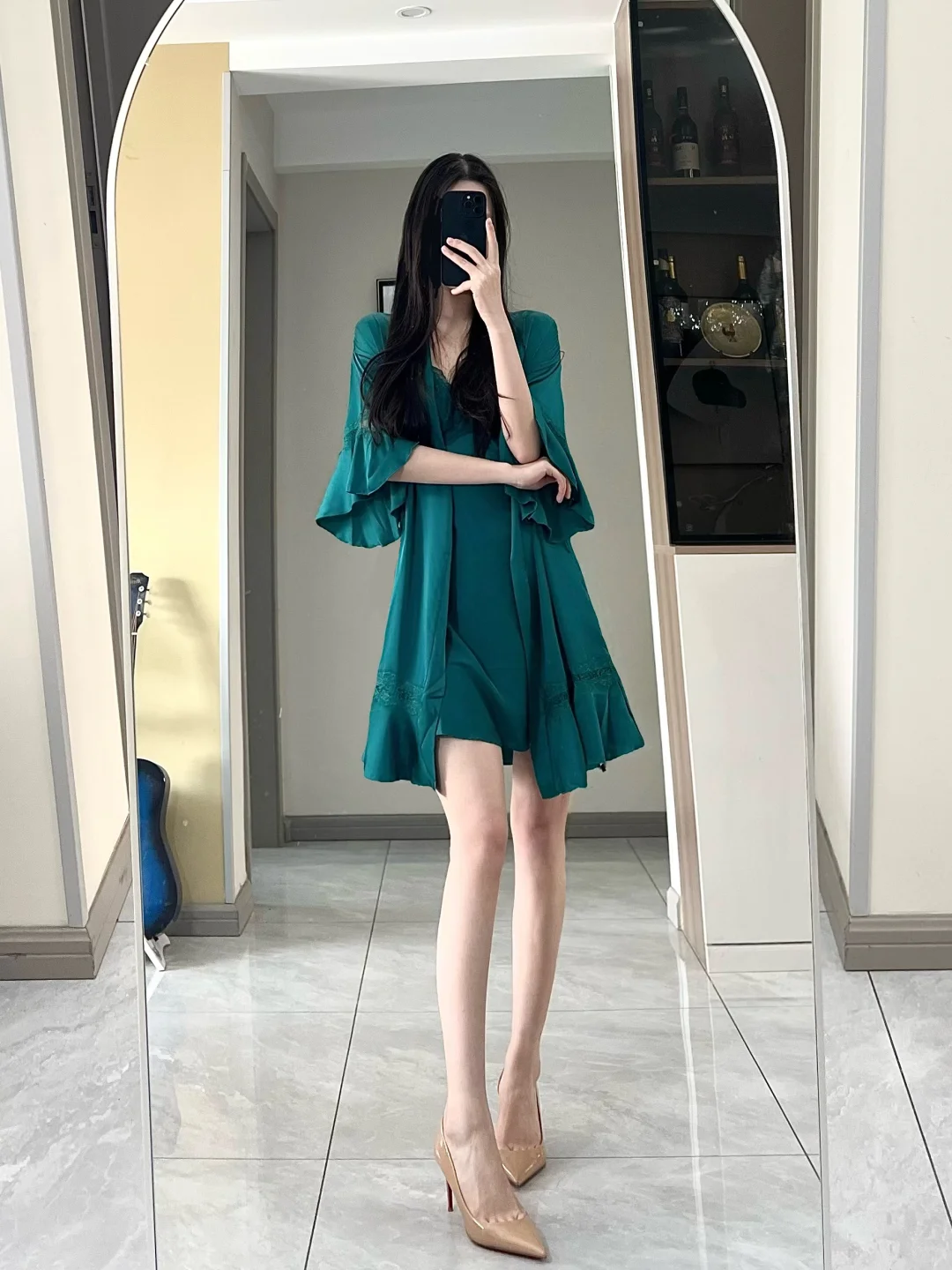 绝美宝石祖母绿睡裙