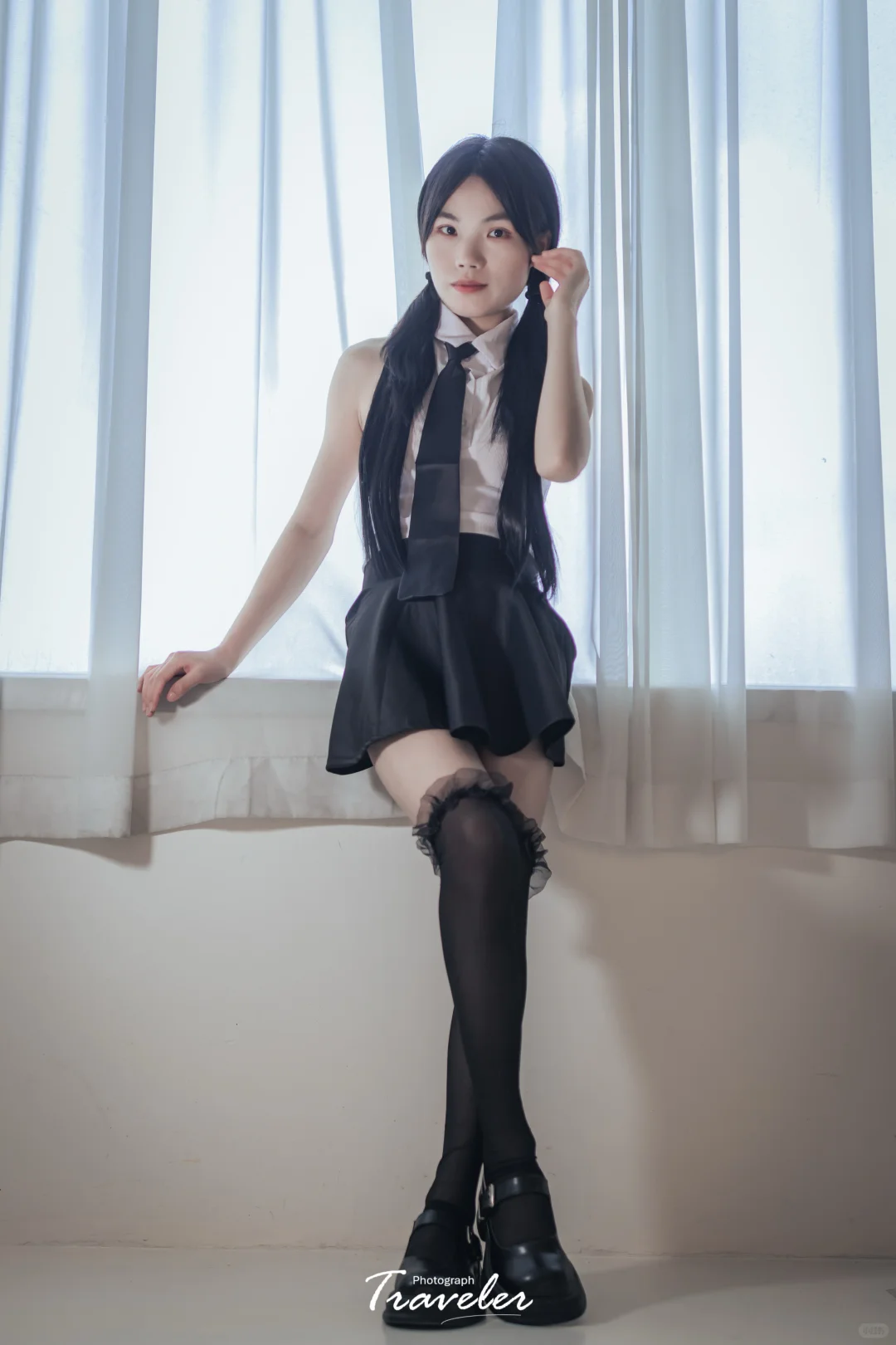 制服少女写真｜光影与质感的完美融合