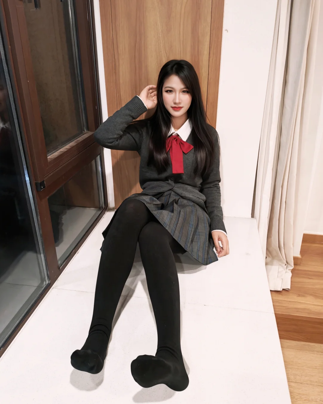 校供感JK家居风室内写真系列（性感风格）~~