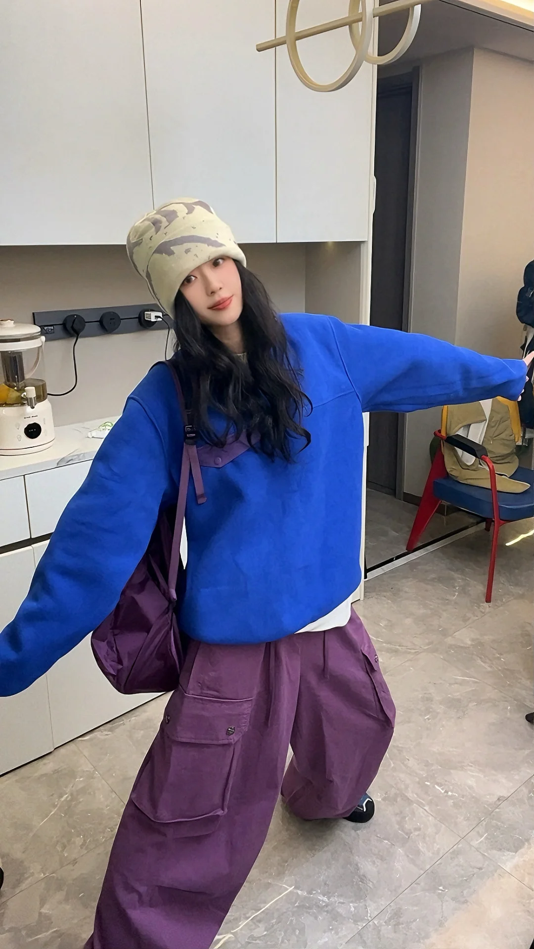 蓝紫配色的秋天真的好舒服🍂