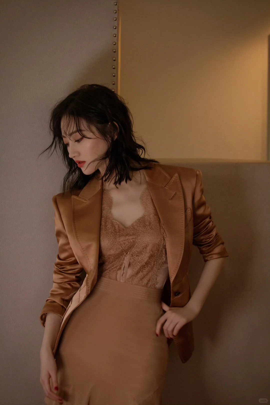 景甜 蕾丝露肤腿长两米