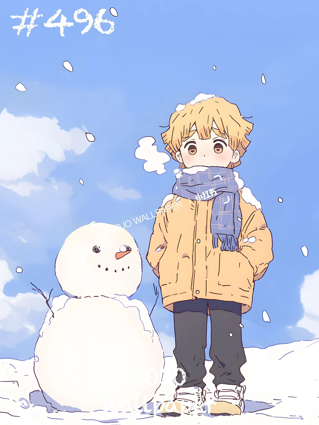 #496壁纸｜鬼灭之刃｜我妻善意｜⛄️